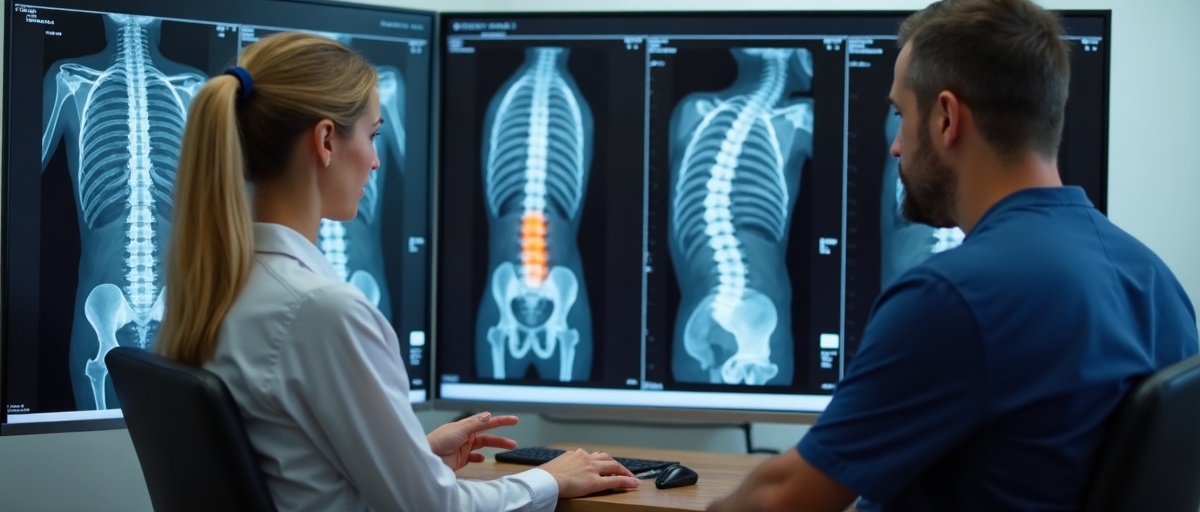 Patient with herniated disc consulting with Dr. Greenberg at Greenberg Spine, Fort Wayne Indiana