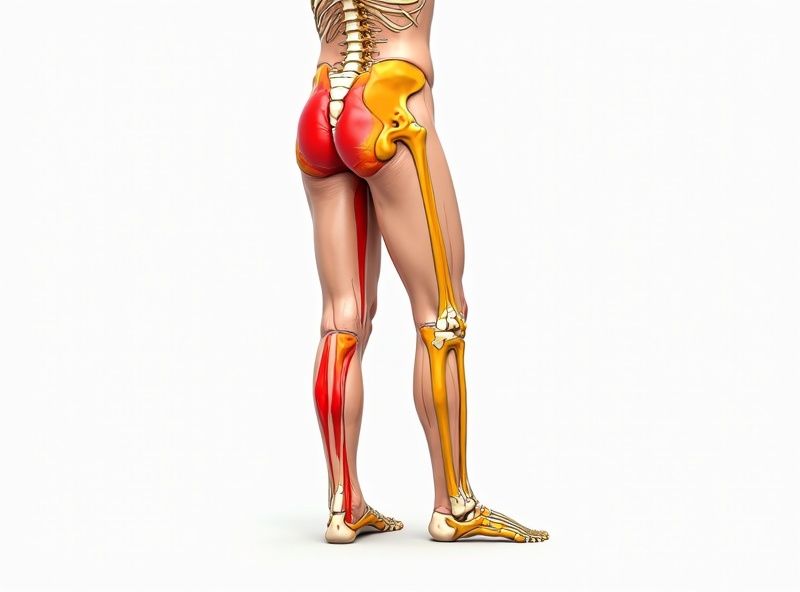 Common sciatica leg pain patterns by nerve level (generic)