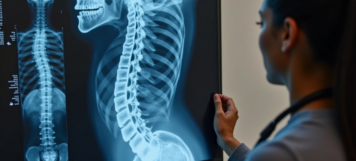 Fellowship-trained spine surgeon Dr. Marc Greenberg consulting with a patient in Fort Wayne, Indiana — reviewing spine MRI imaging and discussing treatment options